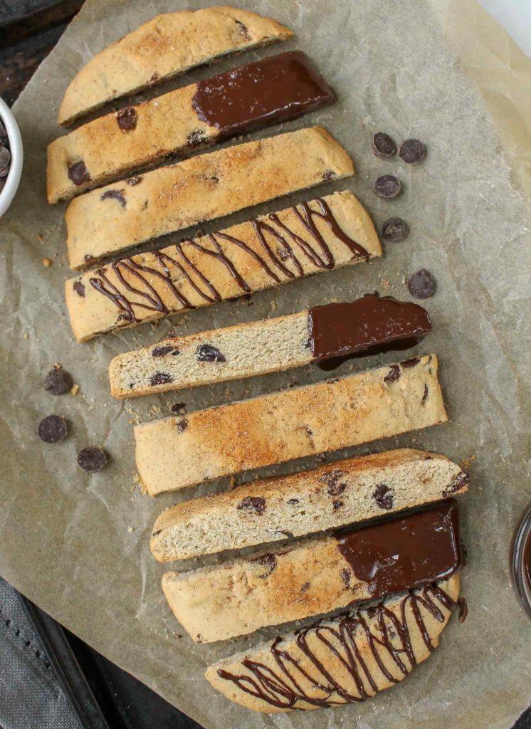 Grain free Chocolate Chip Mandel Bread for Passover