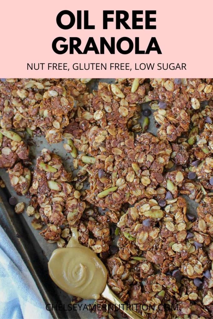 Oil Free Granola (Nut Free) for pinterest