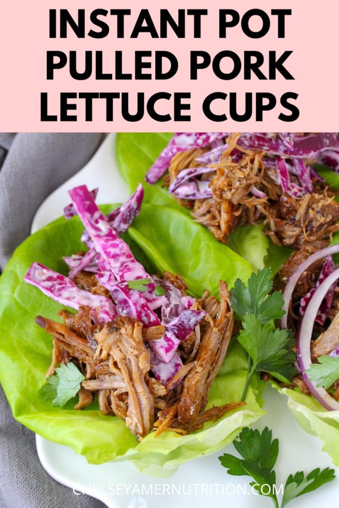 Instant Pot BBQ Pulled Pork Lettuce Cups PIN