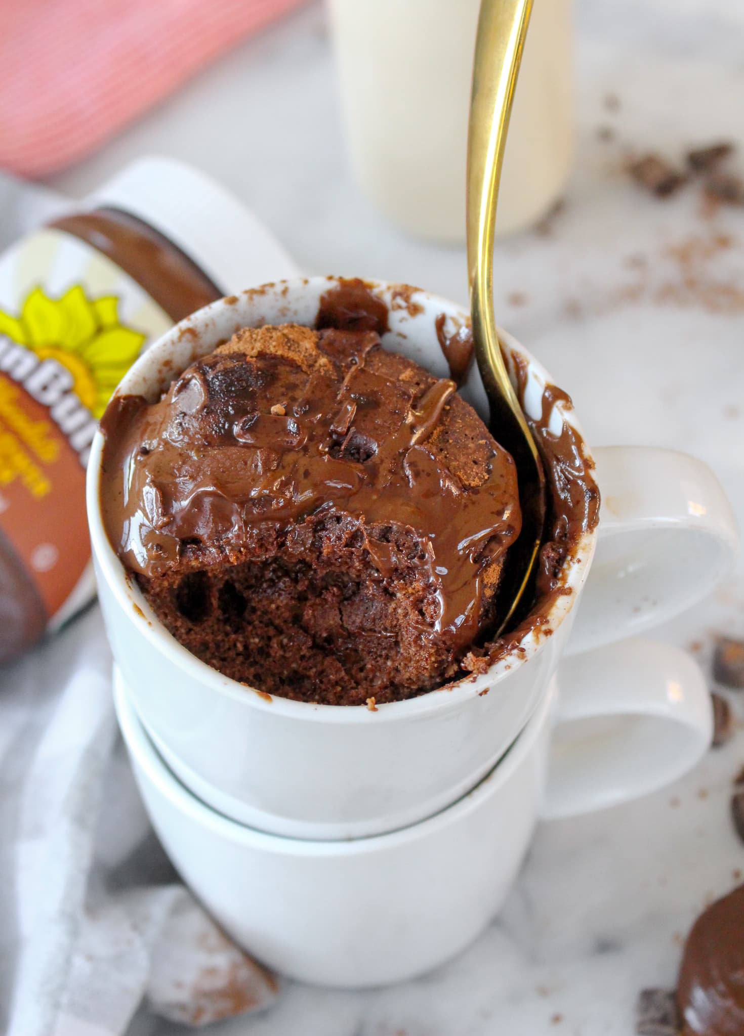 Healthy Chocolate Mug Cake Chelsey Amer Nutrition 