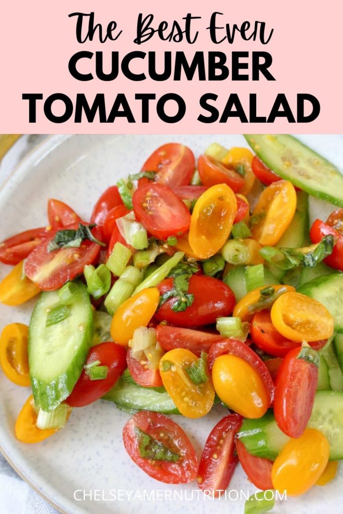 Pin for Easy Cucumber Tomato Salad