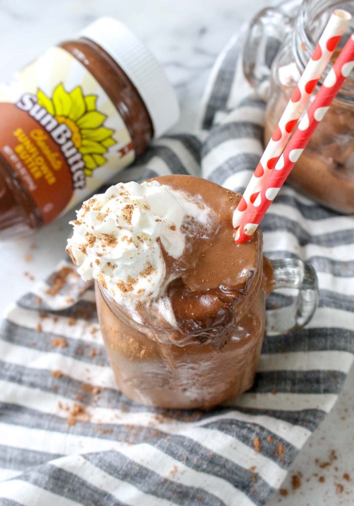 Healthy Frozen Hot Chocolate melting