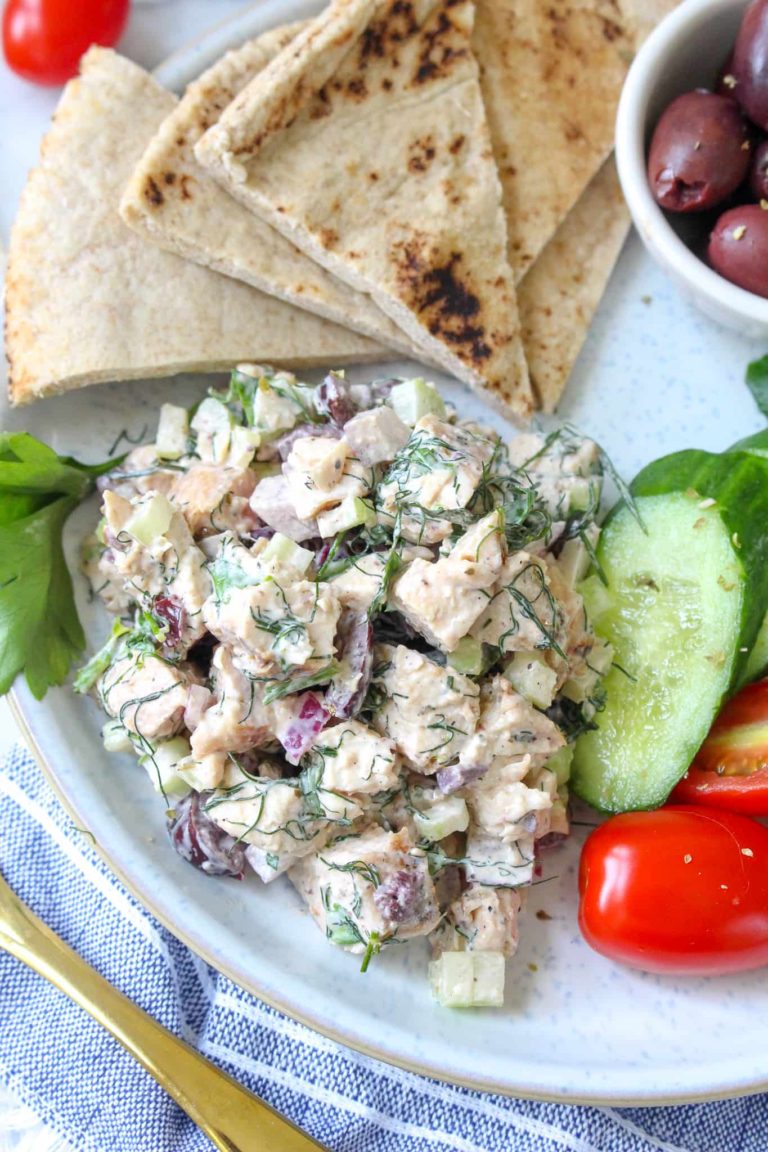 Mediterranean Chicken Salad | Chelsey Amer Nutrition