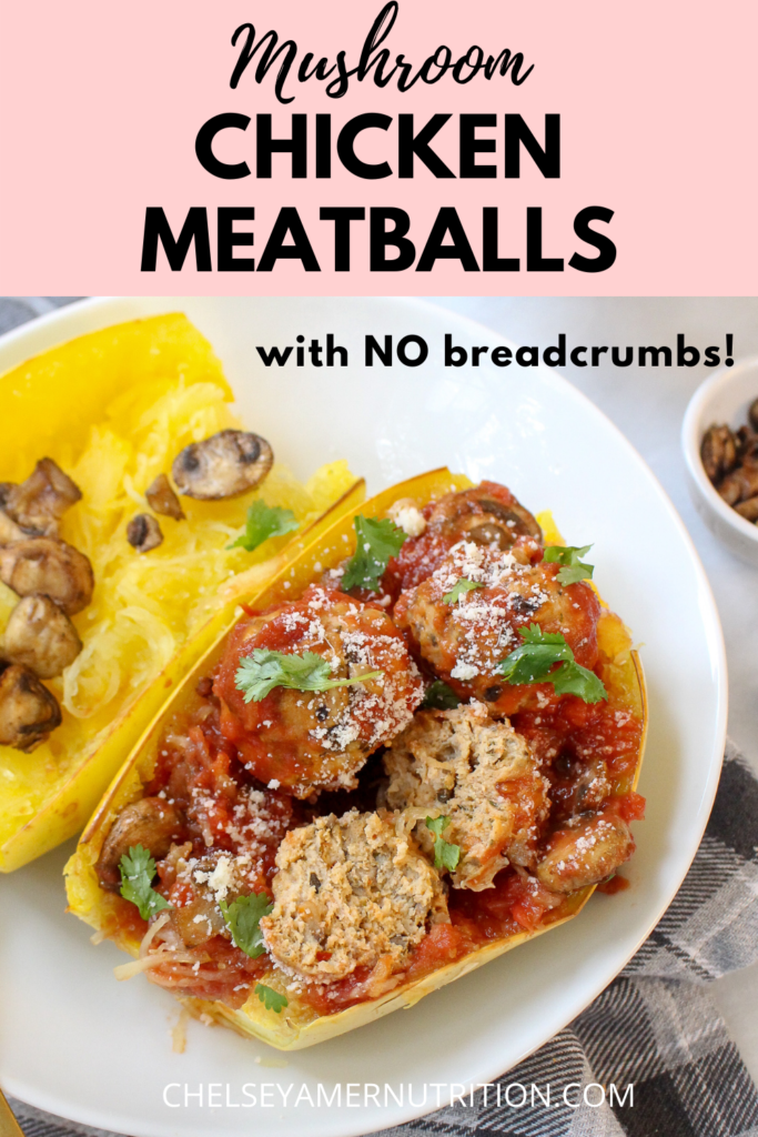 PIN Mushroom Chicken Meatballs with no breadcrumbs