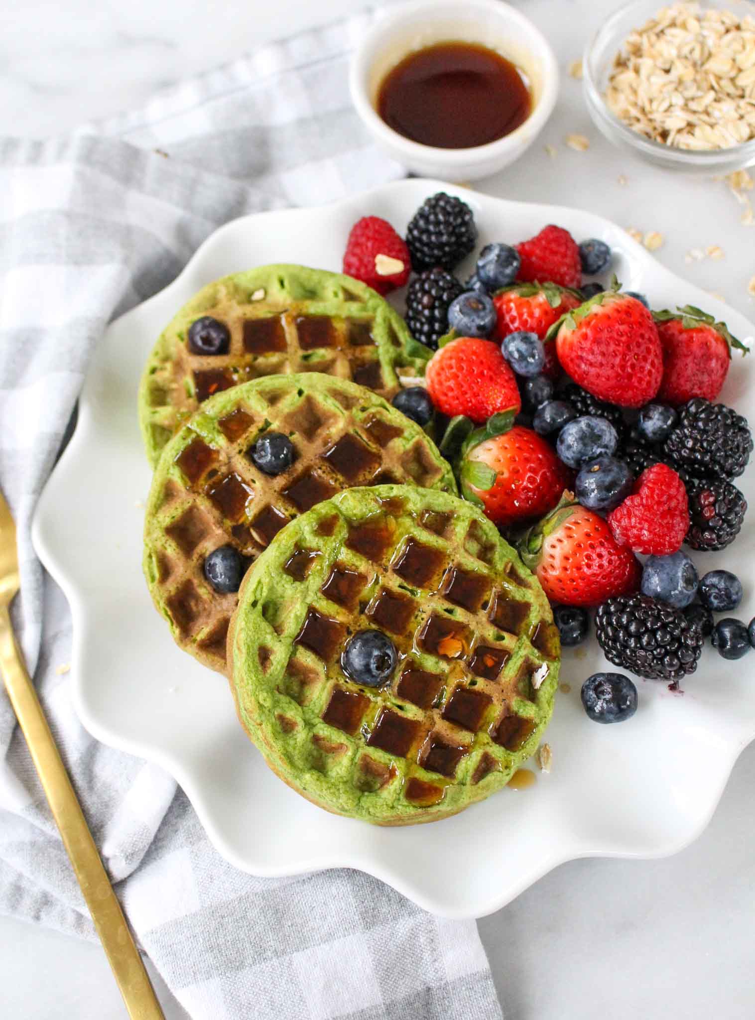 Green Blender Waffles - Chelsey Amer