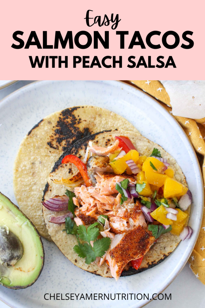 Easy Salmon Tacos with Peach Salsa