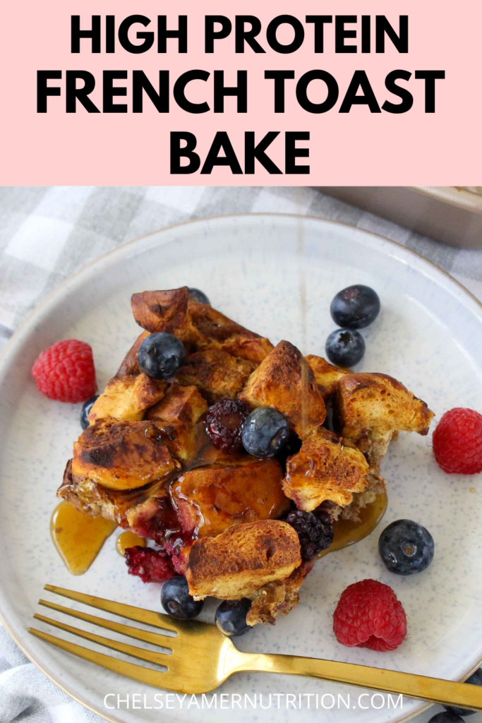 High Protein French Toast Bake with Blackberries 