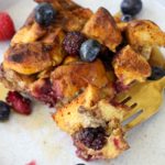 High Protein French Toast Bake with Blackberries