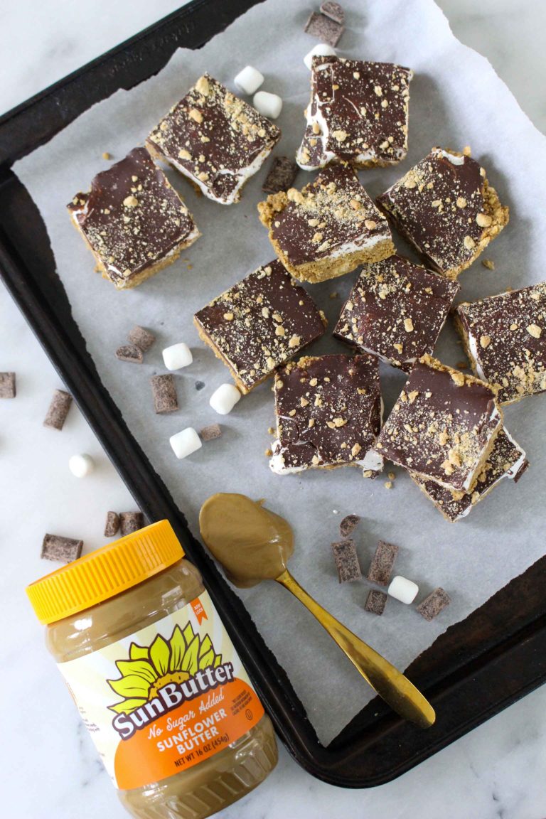 No Bake S'mores Bars | Healthy Desserts | Chelsey Amer Nutrition