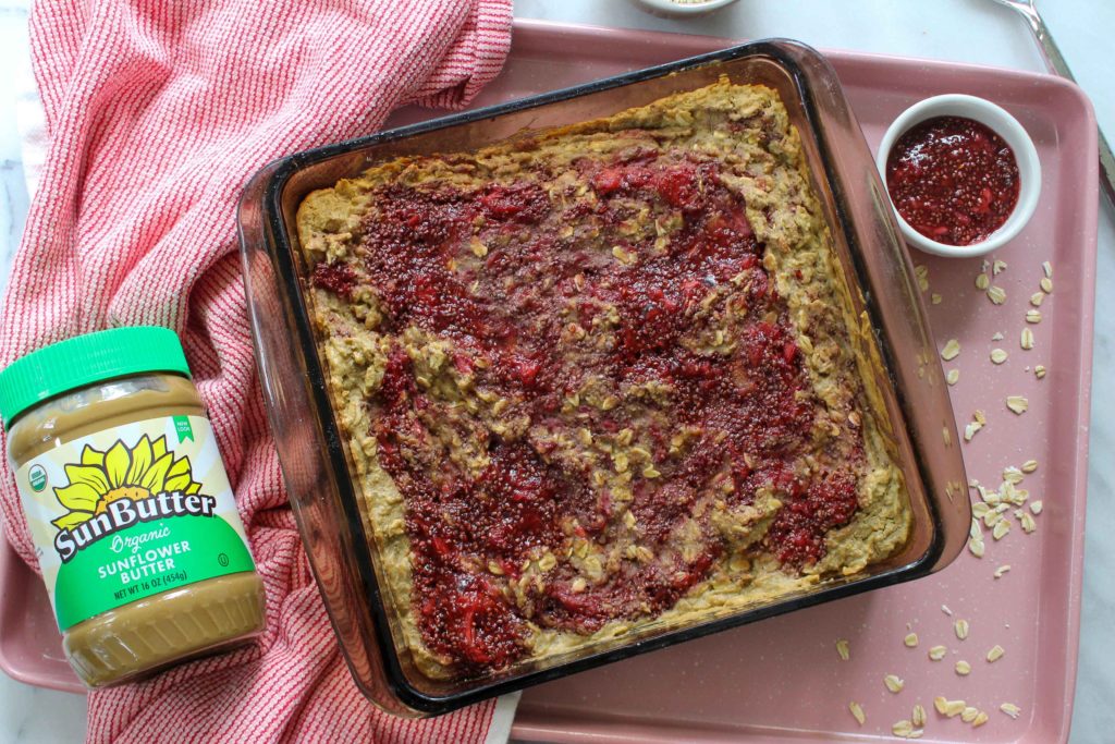 SunButter and Jelly Baked Oats