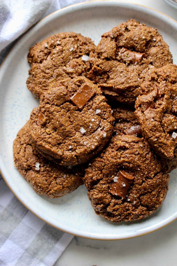 Double Chocolate Oat Flour Cookies 