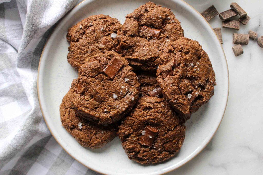 Double Chocolate Oat Flour Cookies