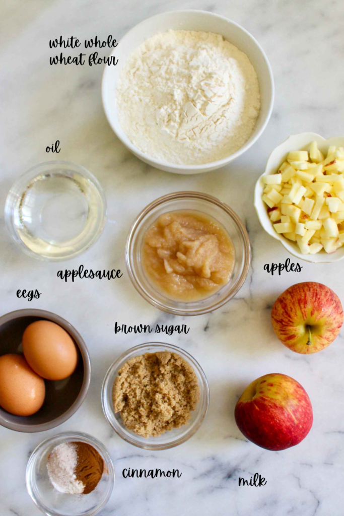 Whole Wheat Apple Muffins ingredients