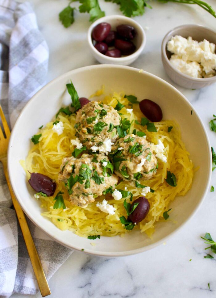 Spinach and Feta Turkey Meatballs Chelsey Amer Nutrition
