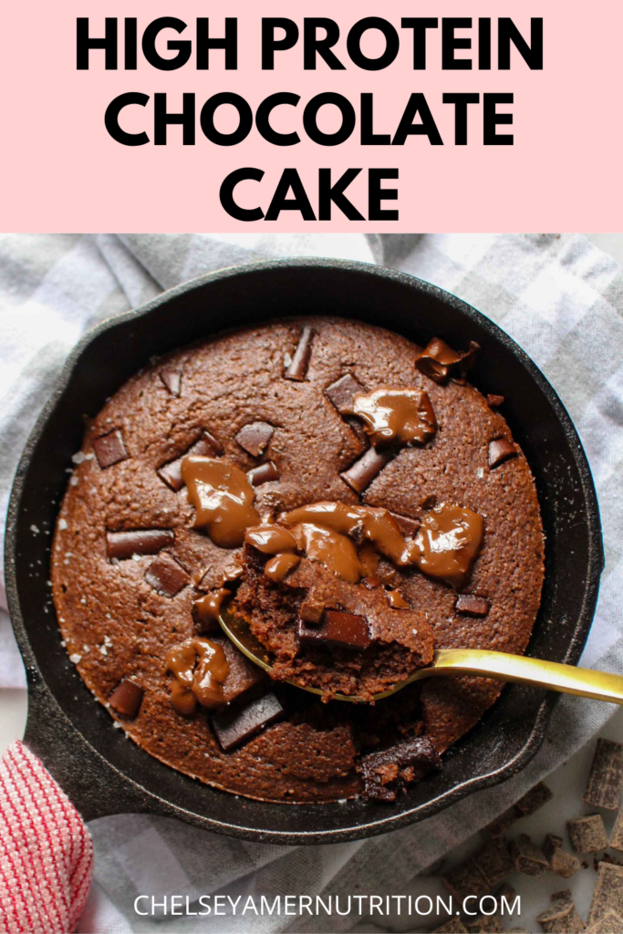 High Protein Chocolate Cake for Two | Chelsey Amer Nutrition