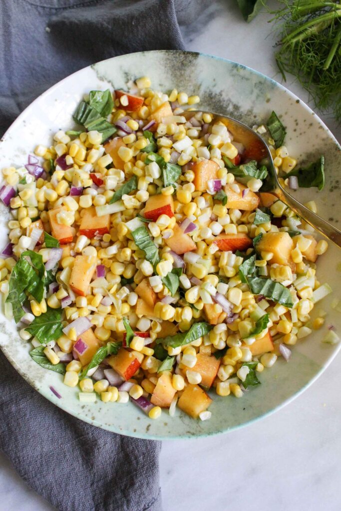 Corn and Nectarine Salad