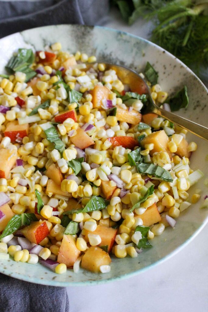 Fresh Corn and Nectarine Salad