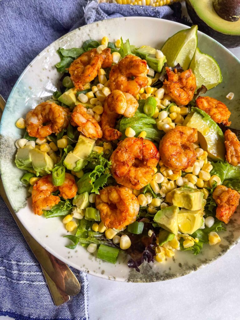 Shrimp, Corn and Avocado Salad 