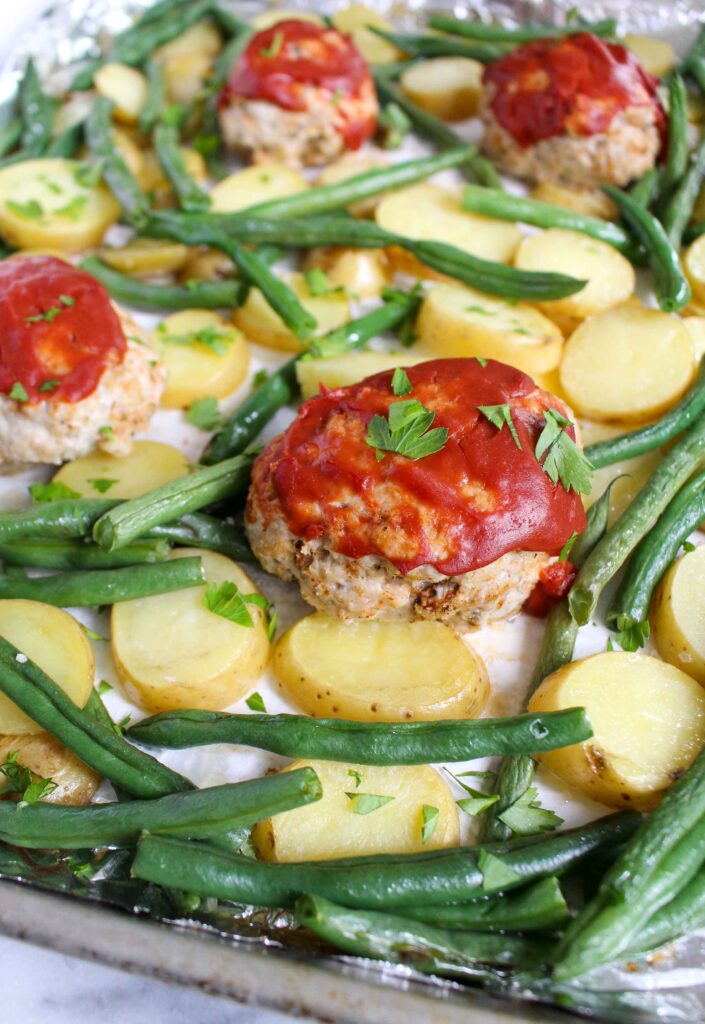 Sheet Pan Mini Chicken Meatloaf recipe