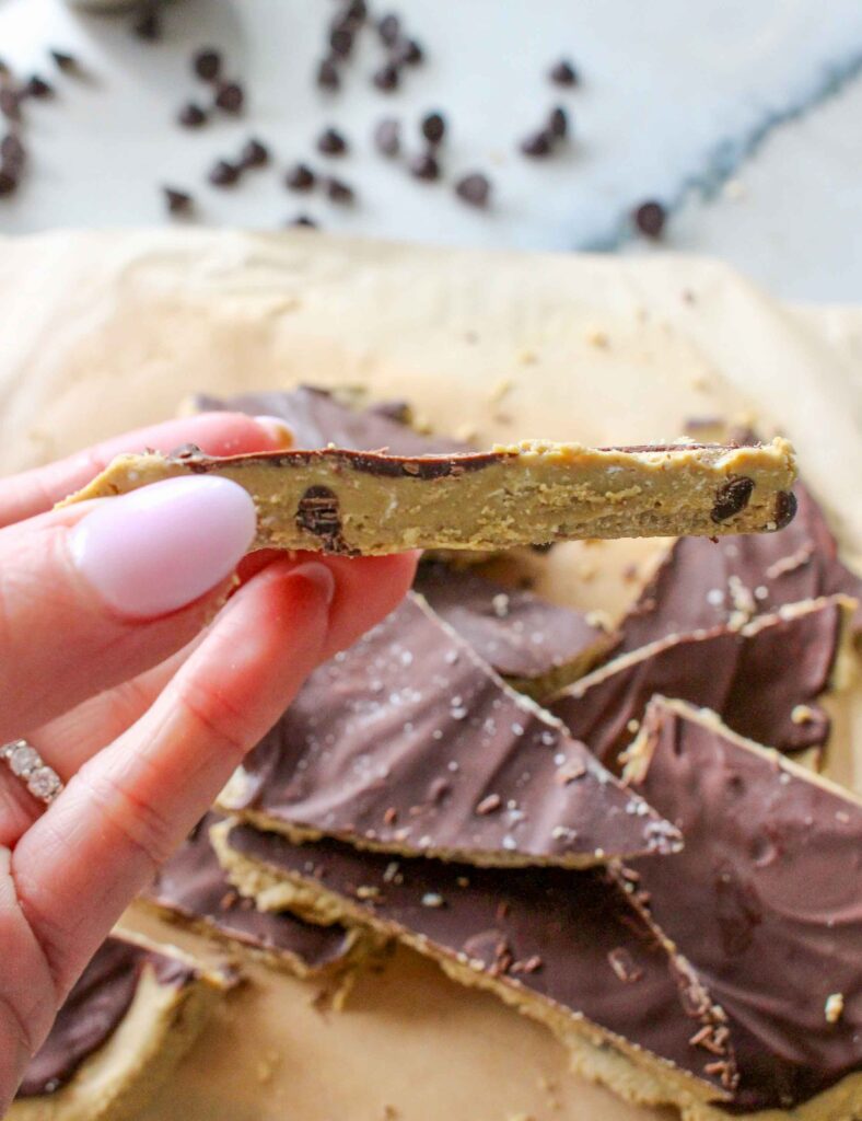 No Bake Cookie Dough Bark