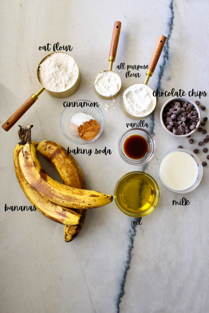 Ingredients to make Egg Free Banana Bread