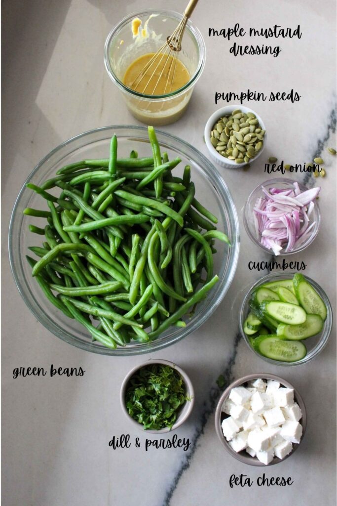 Green Bean Salad with Maple Mustard Dressing ingredients