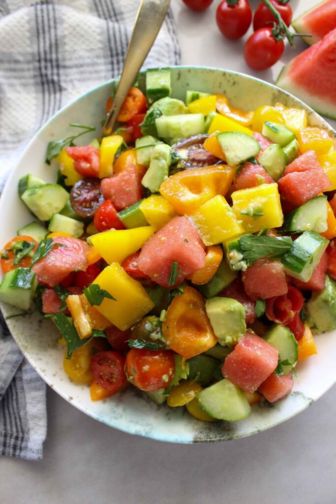 Watermelon Avocado Salad