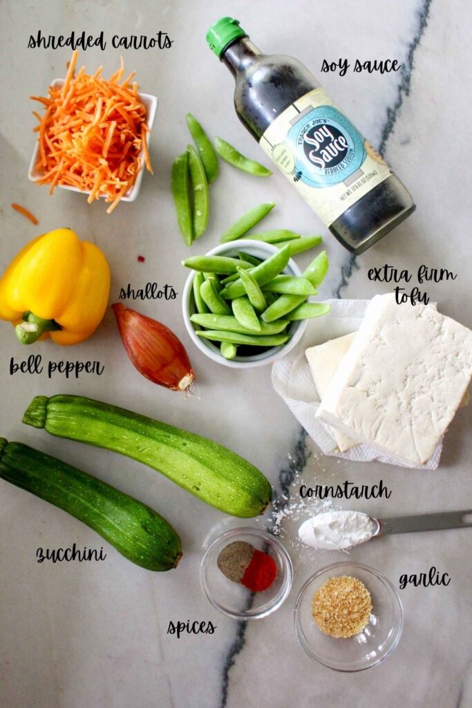 Snap Pea Tofu Stir Fry Ingredients