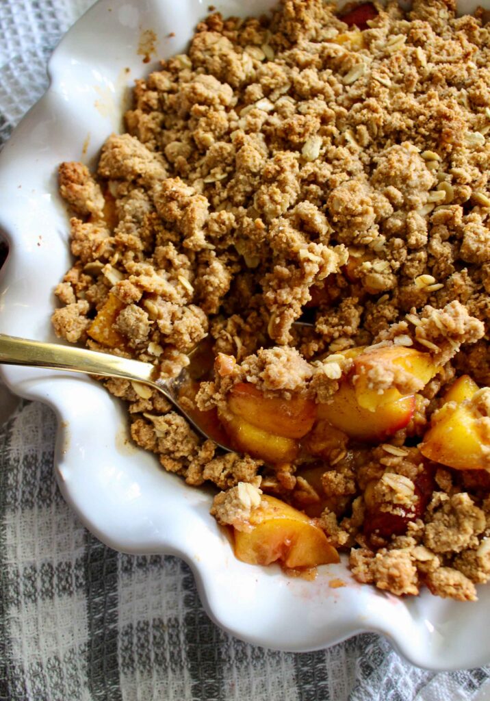 Pancake Mix Peach Crumble