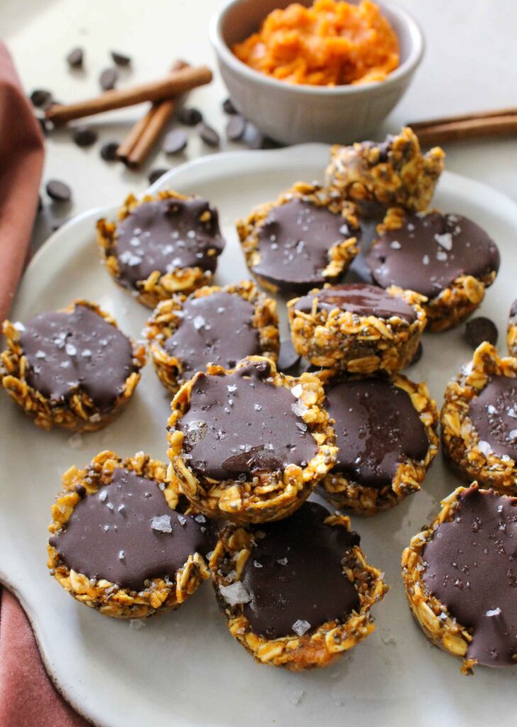 Pumpkin Chocolate Oat Bites
