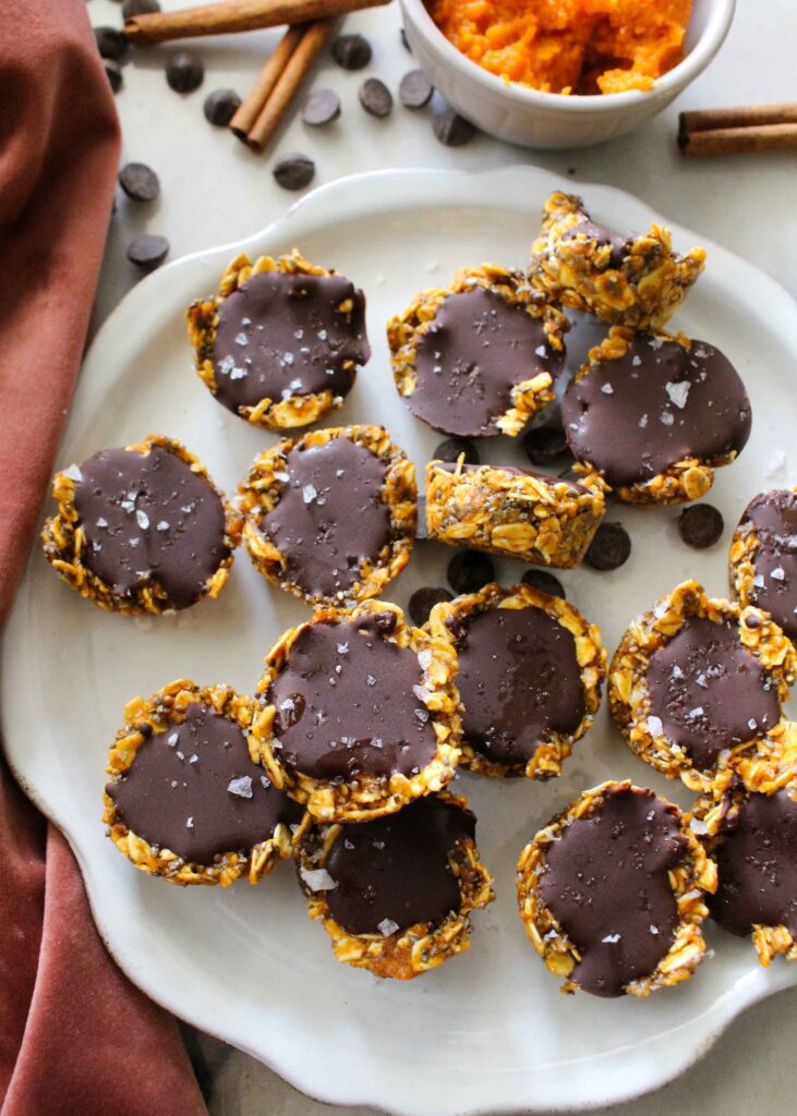 Pumpkin Chocolate Oat Bites