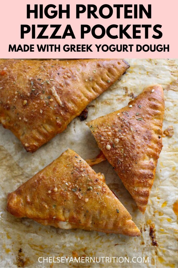 High Protein Pizza Pockets with Greek Yogurt Dough
