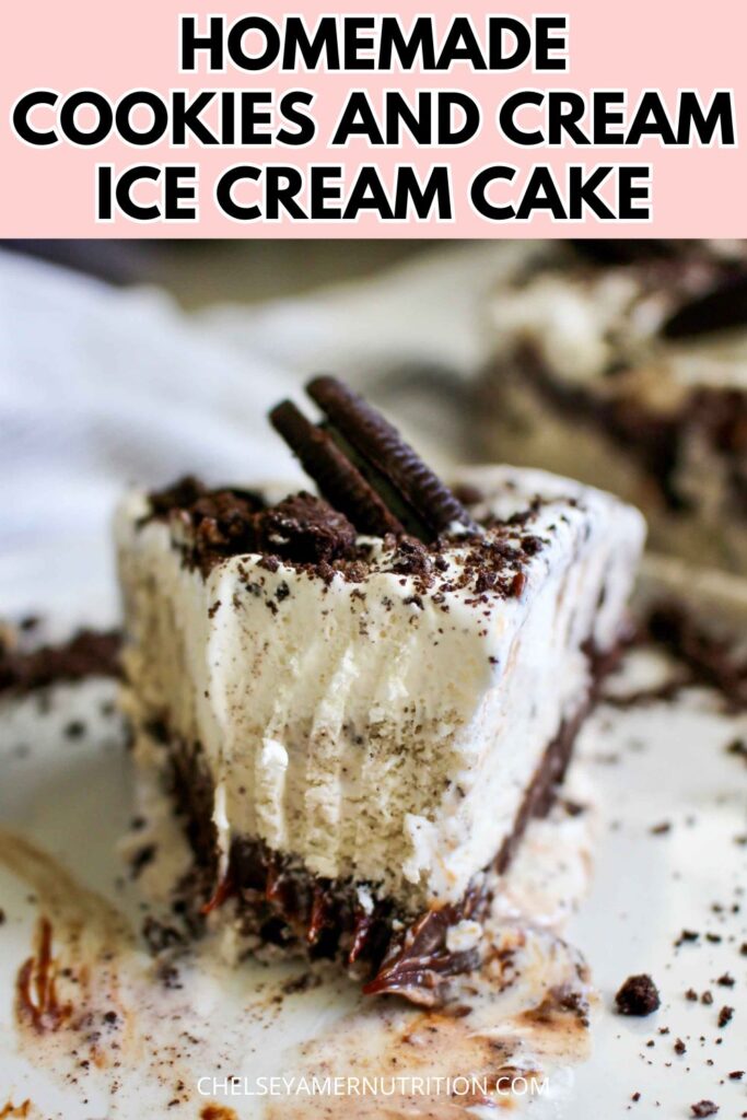 Homemade Cookies and Cream Ice Cream Cake