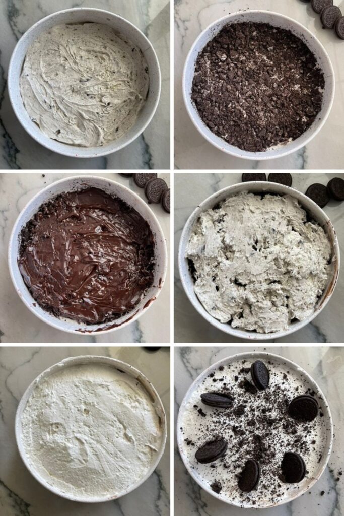 Steps How to Make a Homemade Cookies and Cream Ice Cream Cake