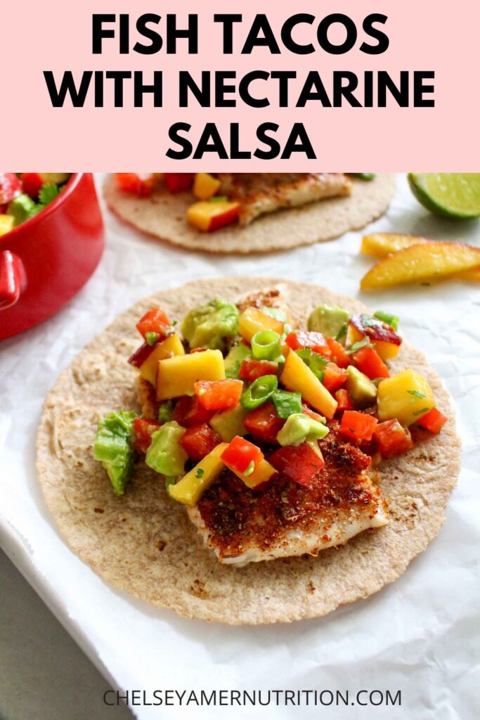 Baked Fish Tacos with Nectarine Salsa