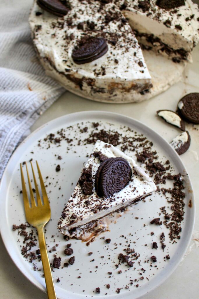 Homemade Cookies and Cream Ice Cream Cake