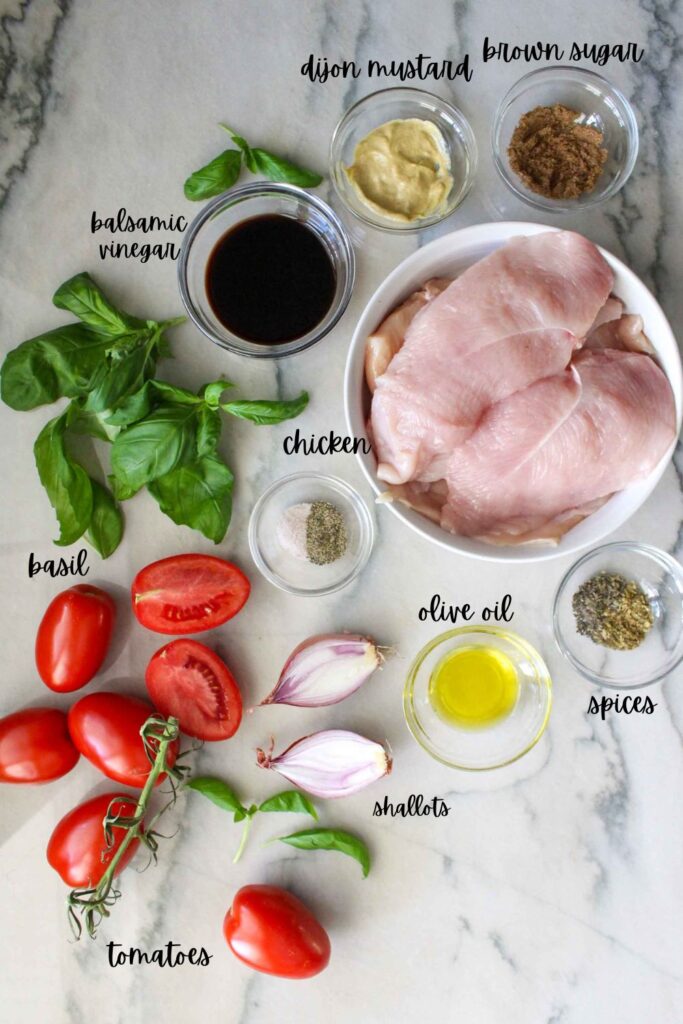 Ingredients to Make Bruschetta Chicken